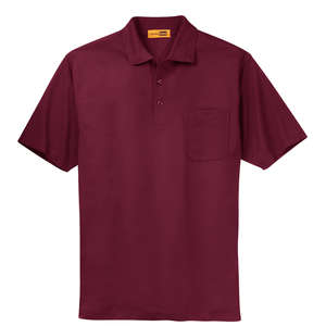 CornerStone Industrial Pocket Pique Polo - Dark/All Burgundy