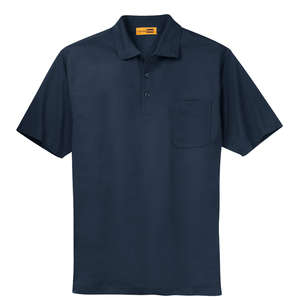 CornerStone Industrial Pocket Pique Polo - Dark/All Blue, Navy