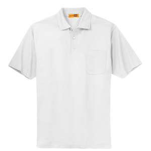 CornerStone Industrial Pocket Pique Polo - Dark/All White