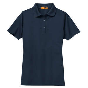 CornerStone Ladies Industrial Pocketless Pique Polo - Dark/All Blue, Navy