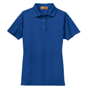 CornerStone Ladies Industrial Pocketless Pique Polo - Dark/All Blue, Royal