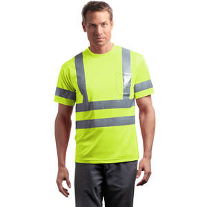 CornerStone ANSI Class 3 Short Sleeve Snag-Resistant Reflective T-Shirt - Dark/All Yellow, Safety