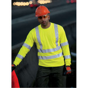 CornerStone ANSI Class 3 Long Sleeve Snag-Resistant Reflective T-Shirt - Dark/All