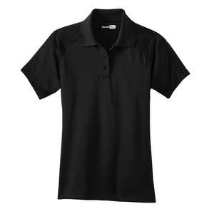 CornerStone Ladies Select Snag-Proof Tactical Polo - Dark/All Black