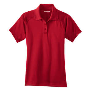 CornerStone Ladies Select Snag-Proof Tactical Polo - Dark/All Red