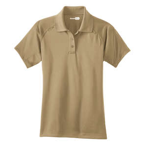 CornerStone Ladies Select Snag-Proof Tactical Polo - Dark/All Tan