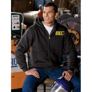 Custom Promotional CornerStone Heavyweight Full-Zip Hooded Sweatshirt with Thermal Lining - Dark/All