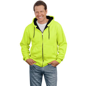 CornerStone Safety Heavyweight Full-Zip Hooded Sweatshirt with Thermal Lining - Dark/All