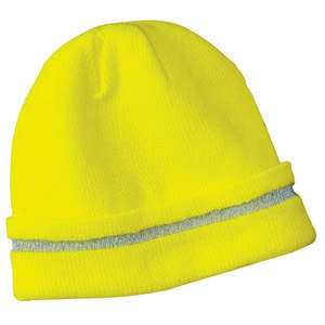 CornerStone Safety Beanie with Reflective Stripe - Dark/All Yellow, Safety/Reflective