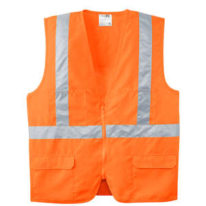 CornerStone ANSI Class 2 Mesh Back Safety Vest - Dark/All Orange, Safety