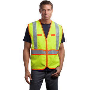 CornerStone ANSI Class 2 Dual-Color Safety Vest - Dark/All Yellow, Safety/Orange, Safety