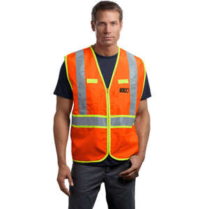 Custom Promotional CornerStone ANSI Class 2 Dual-Color Safety Vest - Dark/All