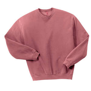 District Threads Pigment-Dyed Crewneck Sweatshirt - Dark/All Red, Dashing