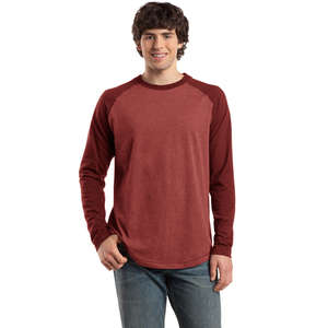 District Threads Heathered Jersey Long Sleeve Raglan Tee - Dark/All