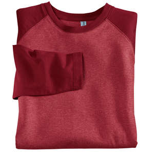 District Threads Heathered Jersey Long Sleeve Raglan Tee - Dark/All