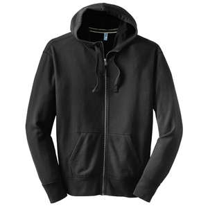 District Threads Vintage French Terry Full-Zip Hoodie - Dark/All Charcoal