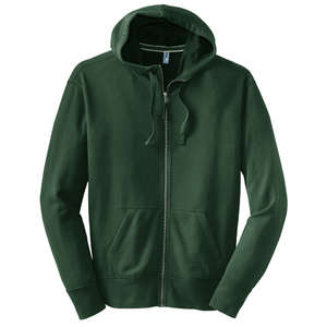 District Threads Vintage French Terry Full-Zip Hoodie - Dark/All Green, Dark