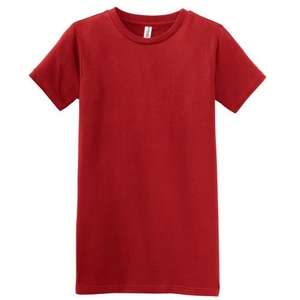District Threads Junior Ladies Short Sleeve Perfect Weight District Tee - Dark/Colors Red, Classic