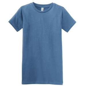 District Threads Junior Ladies Short Sleeve Perfect Weight District Tee - Dark/Colors Blue, Denim