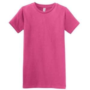 District Threads Junior Ladies Short Sleeve Perfect Weight District Tee - Dark/Colors Fuchsia, Dark