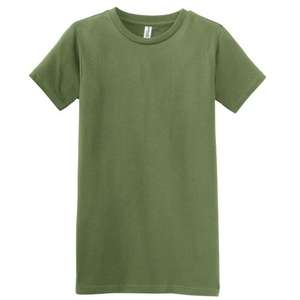 District Threads Junior Ladies Short Sleeve Perfect Weight District Tee - Dark/Colors Green, Fatigue
