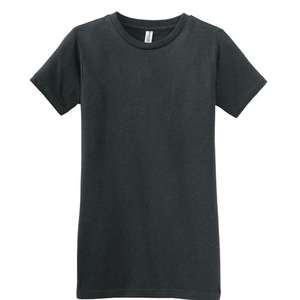 District Threads Junior Ladies Short Sleeve Perfect Weight District Tee - Dark/Colors Charcoal, Heathered