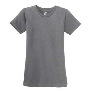 District Threads Junior Ladies Short Sleeve Perfect Weight District Tee - Dark/Colors Steel, Heathered
