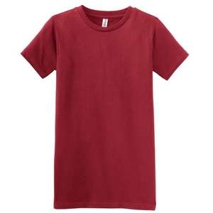 District Threads Junior Ladies Short Sleeve Perfect Weight District Tee - Dark/Colors Red, Sangria