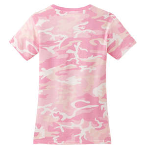 District Threads Junior Ladies Short Sleeve Camo Perfect Weight District Tee - Dark/All 