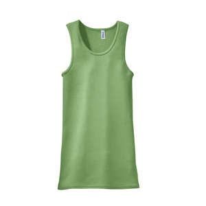 District Threads Junior Ladies 2x1 Tank - Dark/All Green, Avocado