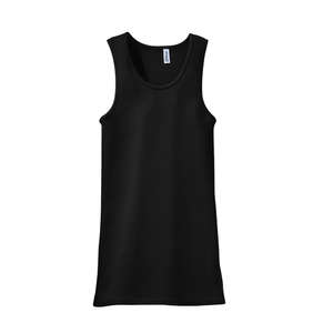 District Threads Junior Ladies 2x1 Tank - Dark/All Black, Midnight