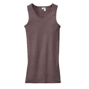 District Threads Junior Ladies 2x1 Tank - Dark/All Chocolate, Heathered