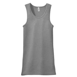 District Threads Junior Ladies 2x1 Tank - Dark/All Steel, Heathered