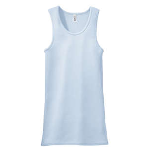 District Threads Junior Ladies 2x1 Tank - Dark/All Blue, Pale