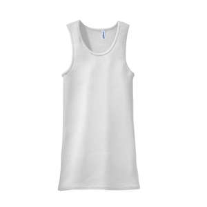 District Threads Junior Ladies 2x1 Tank - Dark/All White