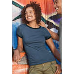 Promotional Ringer T-Shirts - District Threads Junior Ladies Heathered Jersey Perfect Weight Ringer Tee - Dark/All