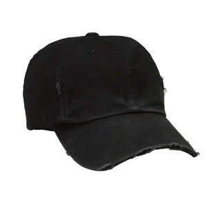 District Threads Distressed Cap - Dark/All Black