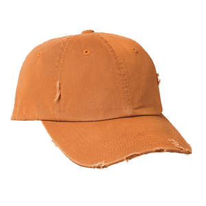 District Threads Distressed Cap - Dark/All Orange, Burnt