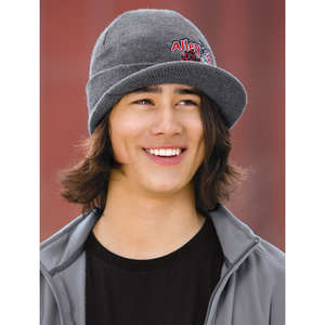 District Threads Knit Hat with Bill - Dark/All 