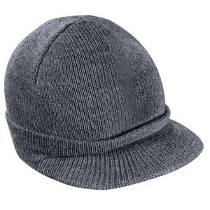 District Threads Knit Hat with Bill - Dark/All Gray, Heather