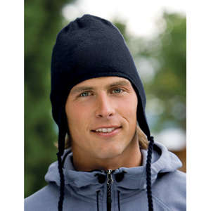 District Threads Knit Hat with Earflaps - Dark/All
