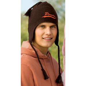 District Threads Knit Hat with Earflaps - Dark/All