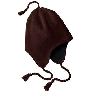District Threads Knit Hat with Earflaps - Dark/All Brown, Chocolate