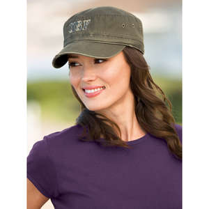 District Threads Distressed Military Hat - Dark/All 