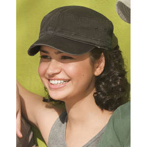 District Threads Distressed Military Hat - Dark/All 