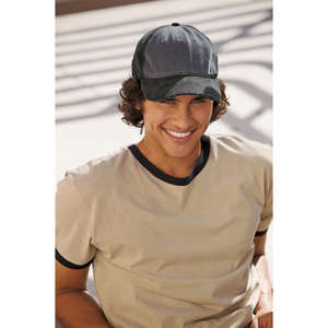 District Threads Distressed Contrast Cap DT606 - Dark/All