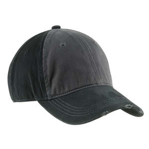 District Threads Distressed Contrast Cap DT606 - Dark/All Black/Nickel