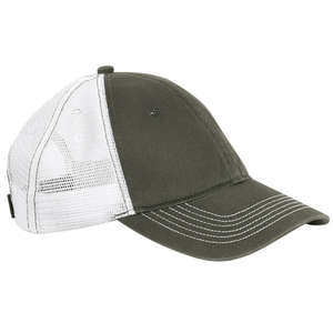 District Threads Mesh Back Cap - Dark/All Green, Army/White