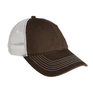 District Threads Mesh Back Cap - Dark/All Chocolate/White