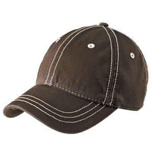 District Threads Thick Stitch Cap - Dark/All Brown/Stone